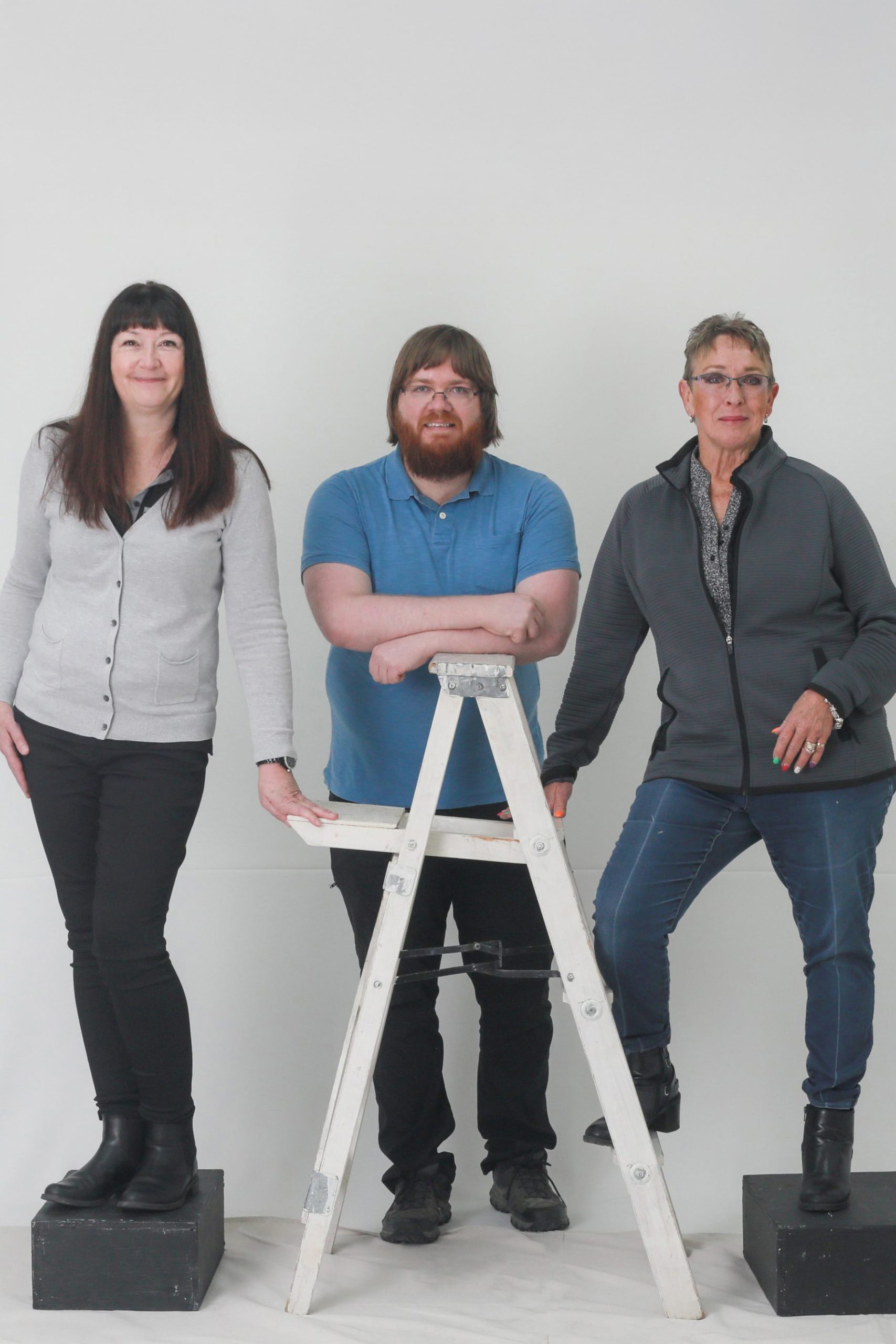 Professional group shot of 3 people taken by Kamloops Headshot Photographer