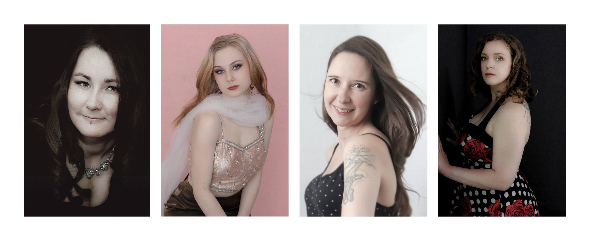 Fashion photo collage of women